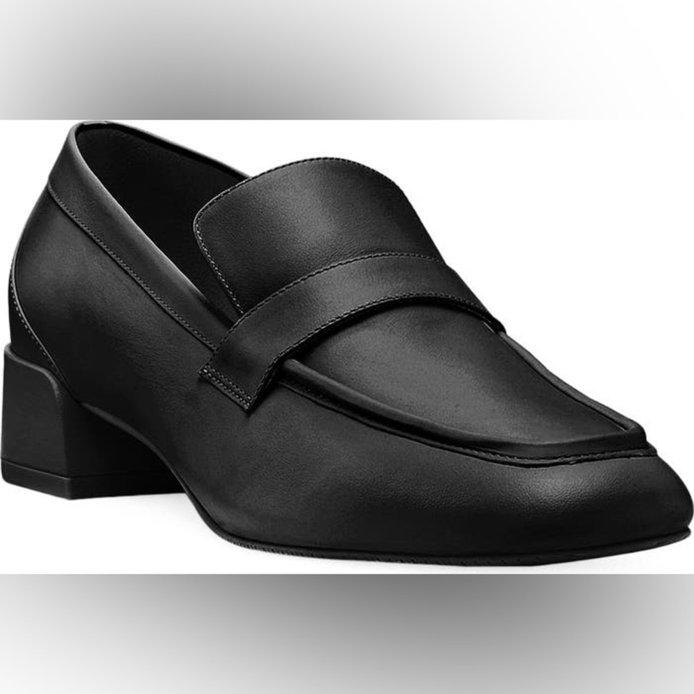 Stuart Weitzman Sleek 35 Black Loafer US 8B EU 38.5